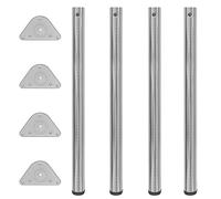 vidaXL Pieds de table réglables en hauteur 870 mm Nickel brossé Lot de 4