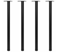 vidaXL Pieds de remplacement pour table 4 pièces Noir hauteur réglable 1100 mm