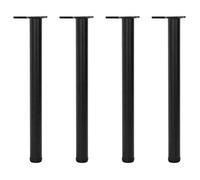 vidaXL Pieds de table – 4 pieds réglables en hauteur 710 mm – Noir
