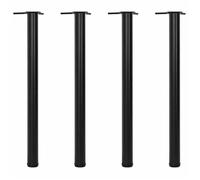 vidaXL 4 pieds de table réglables en hauteur 870 mm Noir
