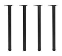 vidaXL Pieds de table 4 réglables en hauteur 870 mm Noir