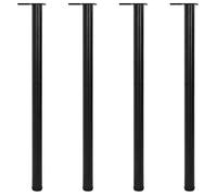 vidaXL 4 pieds de table réglables en hauteur Noir 1100 mm