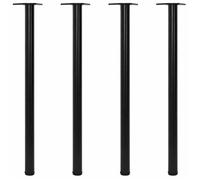 vidaXL 4 pieds de table réglables en hauteur Noir 1100 mm