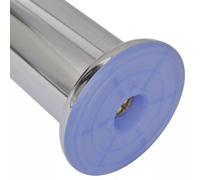 vidaXL 4 x pied de meuble pied de canapé pied de socle chromé rond 120 mm