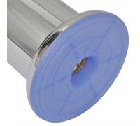 vidaXL 4 x pied de meuble pied de canapé pied de socle chromé rond 60 mm