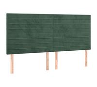 Vidaxl Têtes De Lit 4 Pcs Vert Foncé 90x5x78/88 Cm Velours Vert