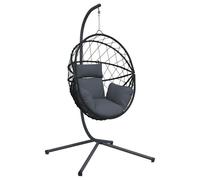 Vidaxl 4007402 Fauteuil Suspendu Noir Et Gris Noir