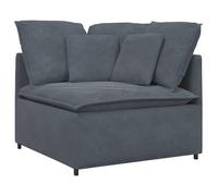 vidaXL Module d'angle de canapé modulaire coussins gris foncé 100 cm 4104460