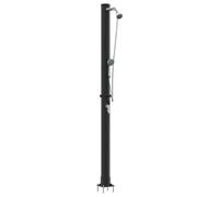 Douche solaire extérieure Noir PVC et Aluminium d'extérieur de terrasse vidaXL v