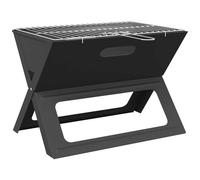 VidaXL 42004185 barbecue et grill Dessus de table Charbon + bois de chauffage Noir