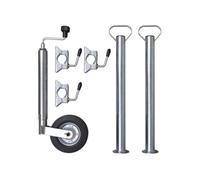 vidaXL Roue jockey pour remorque 48 mm avec 2 tubes de support et 3 colliers G