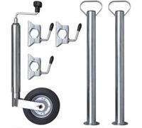 48 mm Roue jockey pour remorque avec 2 Tubes de support et 3 colliers vidaXL