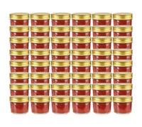 Vidaxl 48 Pcs Pots À Confiture Avec Couvercle Doré Verre 110 Ml