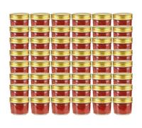 Vidaxl 48 Pcs Pots À Confiture Avec Couvercle Doré Verre 110 Ml