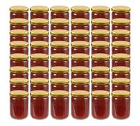 Vidaxl 48 Pcs Pots À Confiture Avec Couvercle Doré Verre 230 Ml