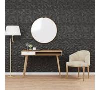 Panneaux muraux 48 pcs noir 50x50 cm EPS 12 m² améthyste
