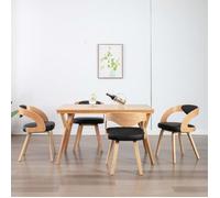 vidaXL 4x Bois Courbé Chaises à Dîner Chaises de Salle à Manger Chaises de Cuisine Chaises de Repas Chaises de Salon Maison 278846