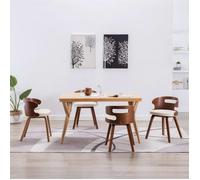 vidaXL 4x Bois Courbé Chaises à Dîner Chaises de Salle à Manger Chaises de Cuisine Chaises de Repas Chaises de Salon Maison 278848