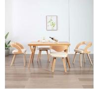 vidaXL 4x Bois Courbé Chaises à Dîner Chaises de Salle à Manger Chaises de Repas Chaises de Cuisine Chaises de Salon Maison 278844