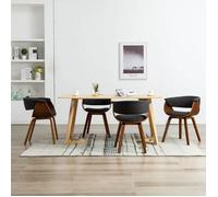 vidaXL 4x Bois Courbé Chaises de Salle à Manger Chaises à Dîner Chaises de Repas Chaises de Cuisine Siège de Salon Chaises 278728