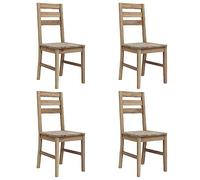 vidaXL Chaises à Manger Lot de 4 Bois d'acacia Massif