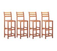 vidaXL 4x Bois d'Acacia Solide Chaises de Bar Tabouret de Bar Siège de Bar Tabouret de Bistrot Tabouret de Comptoir Chaises 46315
