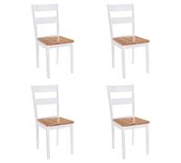 vidaXL Chaises de salle à manger 4x en bois d'hévéa massif 245369