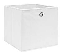 vidaXL 4X Boîtes de Rangement Coffres de Rangement Boîtes d'emballage Stockage Foulards Chaussettes sous-vêtements Tissu Intissé 28x28x28 cm Blanc