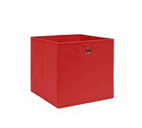 vidaXL 4X Boîtes de Rangement Coffres de Rangement Boîtes d'emballage Stockage Foulards Chaussettes sous-vêtements Tissu Intissé 28x28x28 cm Rouge
