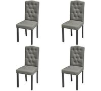 Vidaxl Chaises De Salle À Manger 4 Pcs Gris Tissu Gris