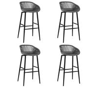 Vidaxl Chaises De Bar Lot De 4 Gris Gris