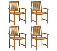 vidaXL 4X Chaises de Jardin Sièges de Patio Chaises de Terrasse Sièges d'Extérieur Chaises de Plage Camping Arrière-Cour Bois d'Acacia Solide