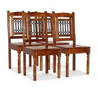 vidaXL Chaise de salle à manger 4 pcs Bois massif avec finition Sesham