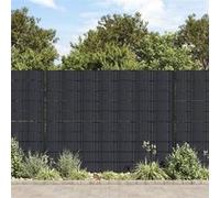 4x Ecrans d'Intimité de Jardin Panneau de Clôture Barrière d'Intimité Décorative Chemin Allée Arrière-cour Extérieur PVC 35x0,19 m Gris Foncé Mat