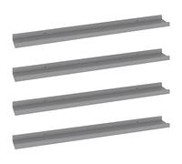 vidaXL Étagères murales 4 pcs Gris 80x9x3 cm
