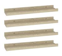 Etagères murales 4 pcs chêne sonoma 40x9x3 cm