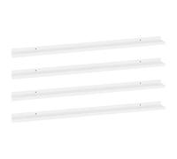 Vidaxl Étagères Murales 4 Pcs Blanc 115x9x3 Cm Blanc