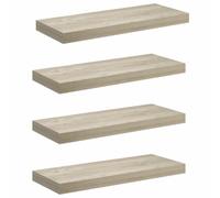 vidaXL Étagères murales flottantes 4 pièces 60x23,5x3,8 cm Chêne MDF