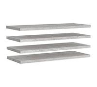 vidaXL 4X Etagères Murales Flottantes Etagères Suspendues Supports Muraux Salon Salle de Séjour Maison Intérieur Gris Béton 90x23,5x3,8cm MDF