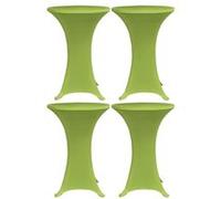vidaXL 4x Housses de Table Extensible Nappe de Table Mariage Banquet Cérémonie Fête Pique-niques d'Eté Café Maison Intérieur Extérieur 80 cm Vert 279089 Vert G
