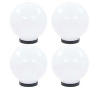 vidaXL 4x Lampes à LED sous Forme de Boule Sphérique Eclairage Lampes Solaires Lampes d'Allée Lumière de Jardin Patio 277141