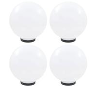 vidaXL 4x Lampes à LED sous Forme de Boule Sphérique Eclairage Lampes Solaires Lampes d'Allée Lumière de Jardin Patio 277143