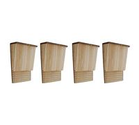vidaXL Maison pou chauve-souris 4 pcs 22 x 12 x 34 cm Bois Or G