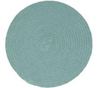 vidaXL 4x Napperons Set de Table Napperons de Restaurant Napperons de Maison Napperons de Table de Salle à Manger Vert Plain 38 cm Rond Coton Vert G