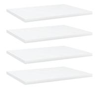 vidaXL 4X Panneaux de Bibliothèque Panneaux d’Étagère à Livres Plaques d’Étagère de Rangement Mural Décoration Blanc 40x30x1,5 cm Aggloméré