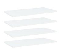 vidaXL Panneaux de bibliothèque 4x Blanc 60x30x1,5 cm aggloméré Rangement mural