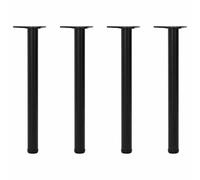 vidaXL 4 pieds de table réglables en hauteur 710 mm Noir