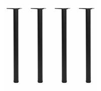 vidaXL Pieds de table 4 réglables en hauteur 870 mm Noir