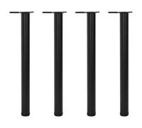 vidaXL 4 pieds de table réglables en hauteur 710 mm Noir