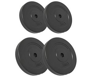 vidaXL 4X Plaques de Poids Disque de Poids d’Haltère Exercices Entraînement Musculation Haltérophilie Fitness Gym Salle de Sport 30 kg Béton